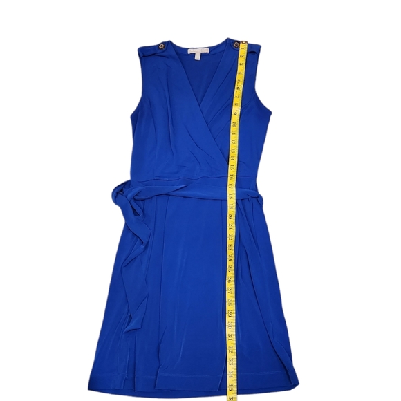 Banana Republic Royal Blue V Neck Belted Dress Size XS - Picture 4 of 7